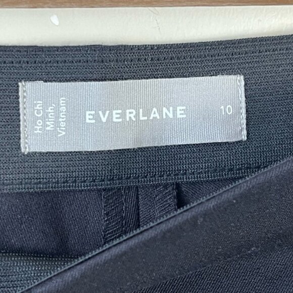 Everlane The Curvy Side-Zip Stretch Cotton Pant black size 10 - Picture 10 of 16
